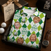 Best Dad By Par Argyle Pattern - Personalized Polo Shirt