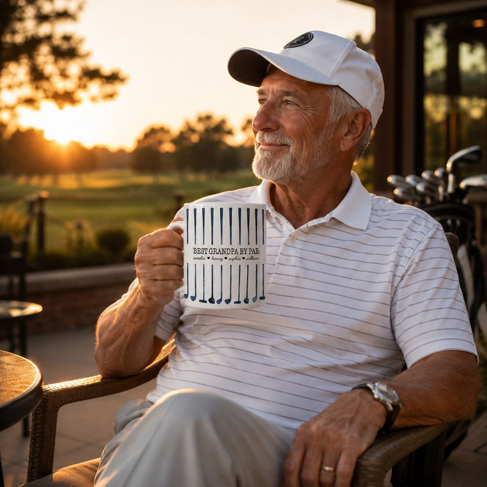 Best Dad By Par Custom Name Golf Dad Father's Day Gift For Dad, Husband - Personalized Mug | Perfect Golfer Gift For Him