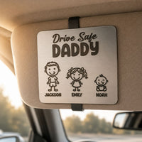 Drive Safe Daddy Doodle - Personalized Car Visor Clip | Meaningful Gift For Dad