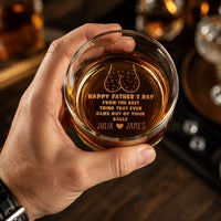 The Best Thing That Ever Came Out Of Your Balls - Personalized Engraved Whiskey Glass