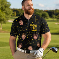May The Course Be With You Daddy - Personalized Photo Polo Shirt