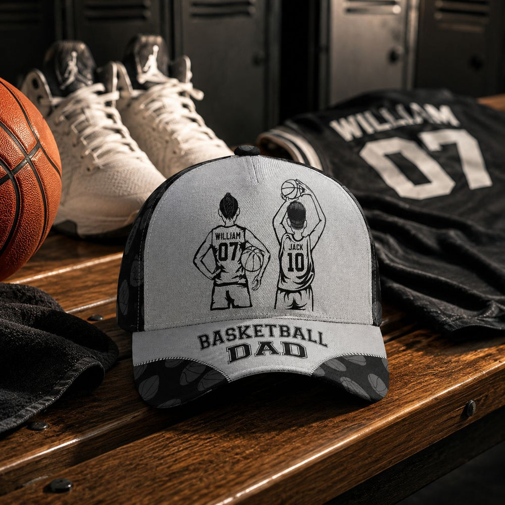 Father's Day Gifts, Basketball Dad, Grandpa - Personalized Cap | Perfect Sports Fan Gift For Dad & Grandpa