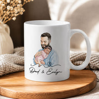 The Moment You Became My Dad Father's Day Gift For New Dad, Husband - Personalized Mug | Custom First Father’s Day Coffee Cup