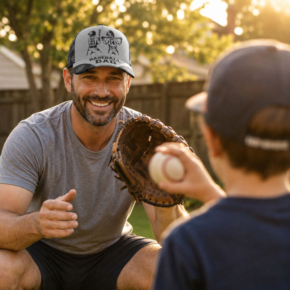 Father's Day Gifts, Softball, Baseball Dad, Grandpa - Personalized Cap | Perfect Sports Lover Gift For Dad & Grandpa