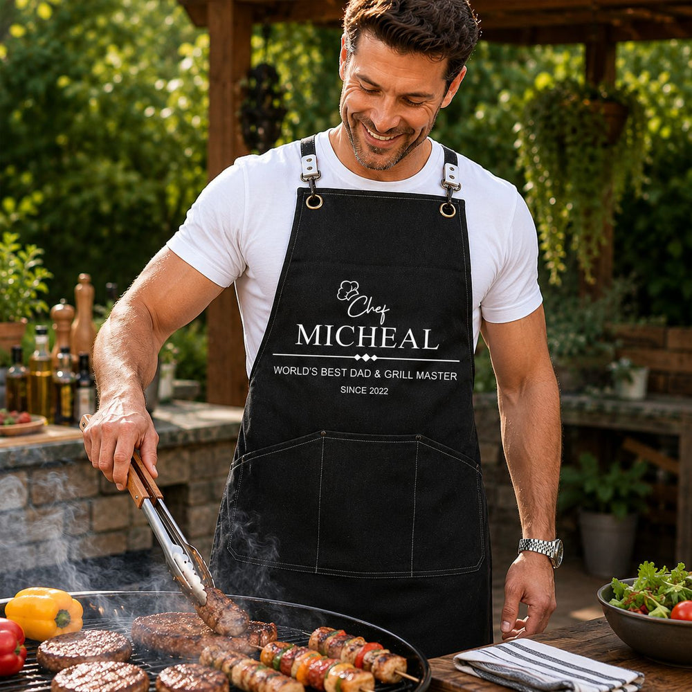 Grill Master The Man The Myth The Legend - Personalized Apron