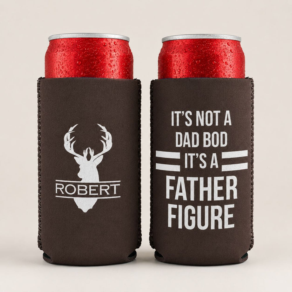 Father's Day Gifts, It’s Not A Dad Bod It’s A Father Figure - Funny Father's Day Gift - Personalized Can Cooler | Funny Gift For Dad & Husband