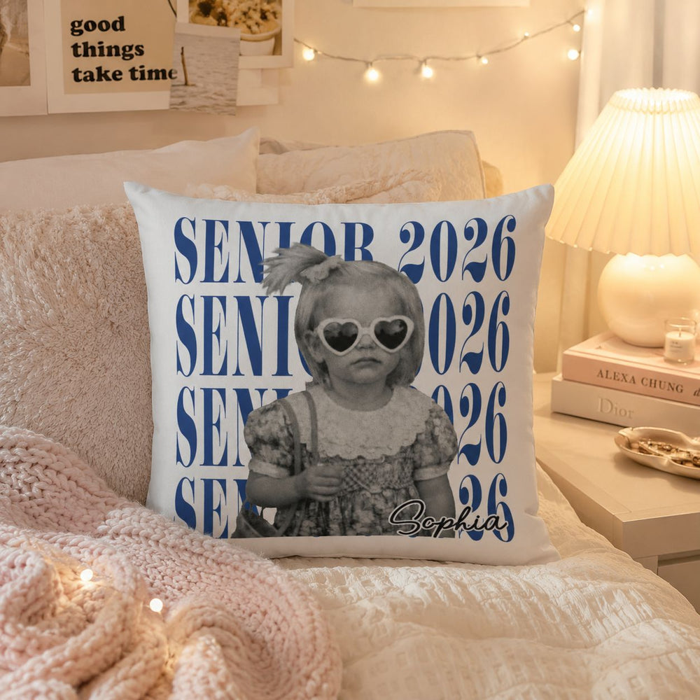Graduation Senior Vintage Photo - Personalized Pillow | Meaningful Graduation Keepsake Gift