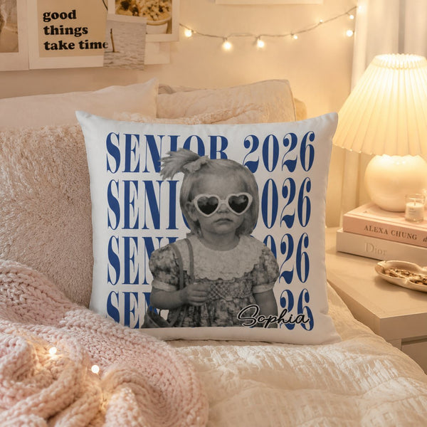 Graduation Senior Vintage Photo - Personalized Pillow | Meaningful Graduation Keepsake Gift
