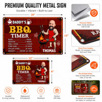 Dad BBQ Grill Funny Father's Day - Personalized Metal Sign