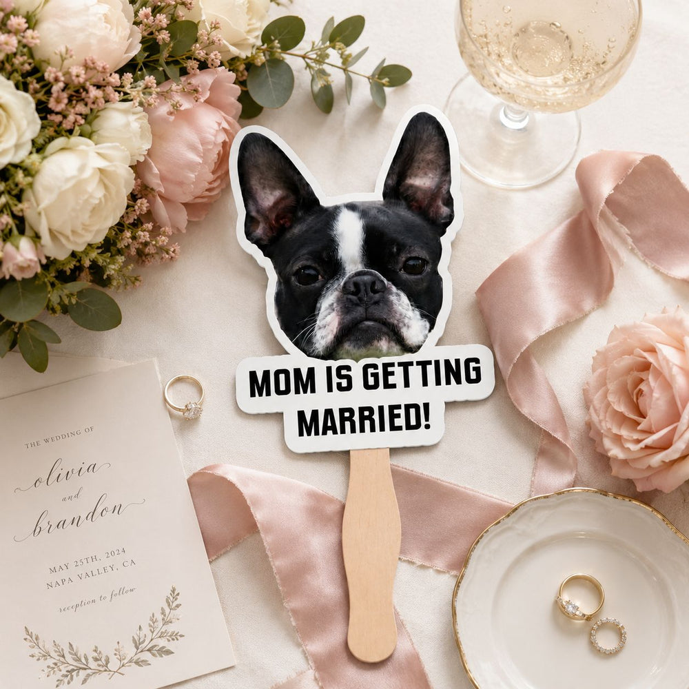 Pet Mom, Dad - My Humans Are Getting Married! - Wedding Gift, Bachelor Party Gift - Personalized Fan | Funny Pet Wedding Party Favor