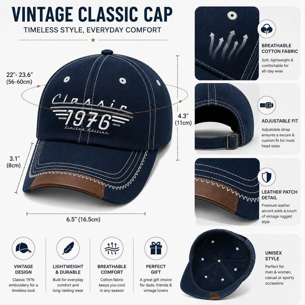 Classic Limited Edition - Father's Day, Birthday Gifts, Vintage For Him, Dad, Husband, Grandpa - Personalized Cap | Timeless Retro Gift