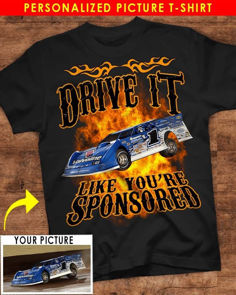 Funny Dirt Track Racing T-Shirt Personalized – Unique Gift for Sprint Car, Late Model & Street Stock Car Racers - PSMN2DTS000034