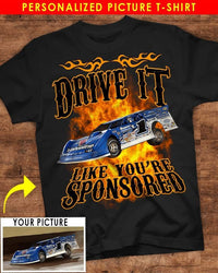 Funny Dirt Track Racing T-Shirt Personalized – Unique Gift for Sprint Car, Late Model & Street Stock Car Racers - PSMN2DTS000034