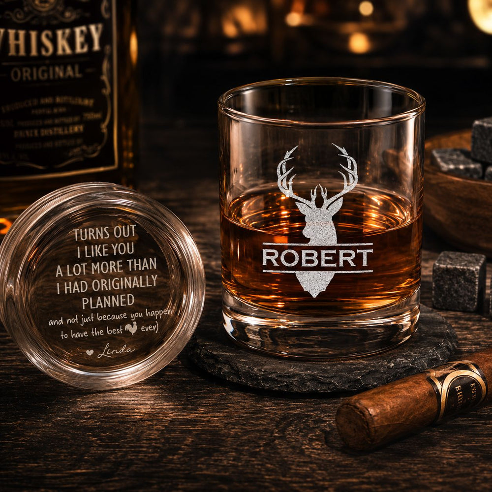 Turns Out I Like You More Than Planned - Personalized Whiskey Glass