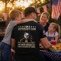 I Am A Veteran’s Son Patriotic - Personalized Back Printed Shirt