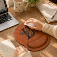 Monogram Pattern - Personalized Mouse Pad | Custom Stylish Desk Accessory