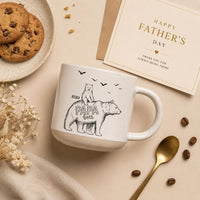 Papa Bear Sketch Art Custom Father's Day Gift For Dad, Husband, Grandpa - Personalized Mug | Meaningful Papa Bear