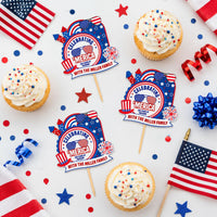 Celebrating 'Merica Est. 1776 - Personalized Cupcake Toppers | Patriotic Party Decorations For Independence Day