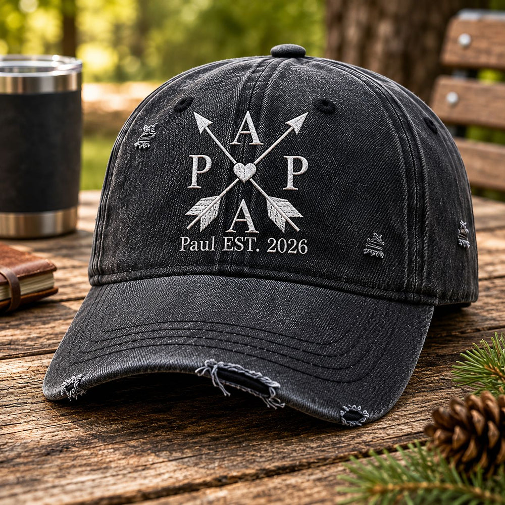 Father's Day Gifts, Custom Children's Names & Birth Years - Personalized Cap | Custom Dad Hat