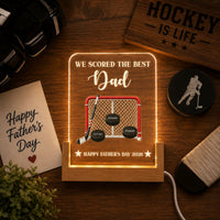 Hockey Dad We Scored The Best Dad Daddy - Personalized Night Light