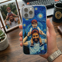 Custom Photo Van Gogh Style Dad Gift - Personalized Phone Case