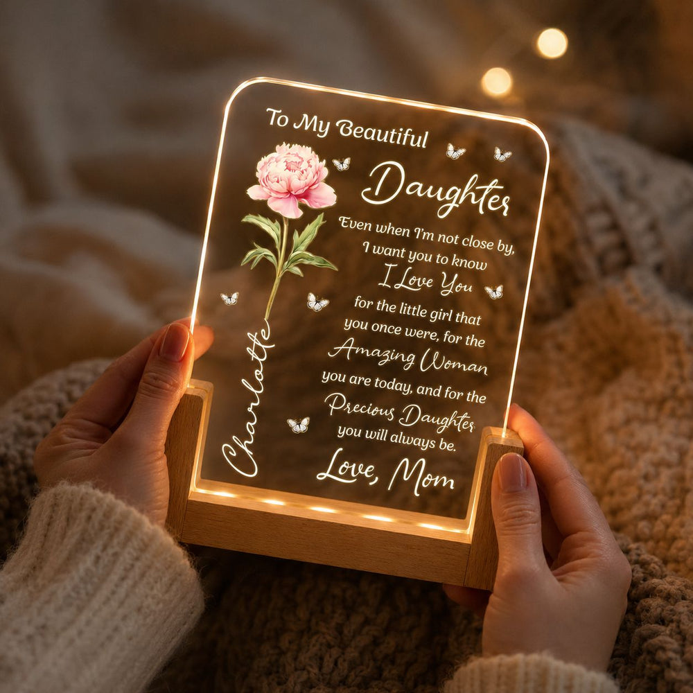 To My Daughter From Mom Dad - Personalized Night Light