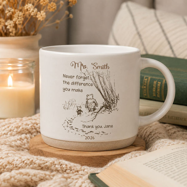 Never Forget The Difference You Make - Thank You Gifts For Teacher, Coworkers Retirement - Personalized Mug | Appreciation Gift For Mentors & Colleagues
