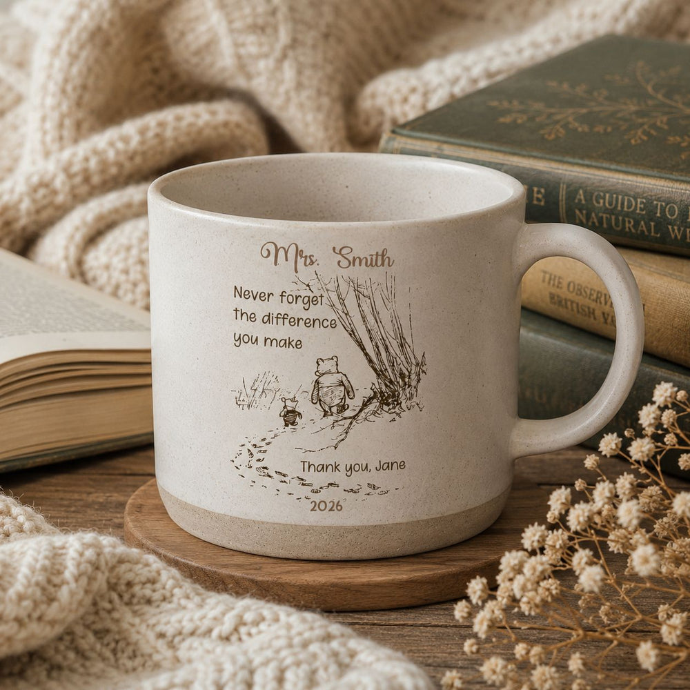 Never Forget The Difference You Make - Thank You Gifts For Teacher, Coworkers Retirement - Personalized Mug | Appreciation Gift For Mentors & Colleagues