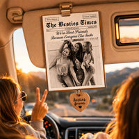 The Best B*tches Friendship - Drive Safe, Besties - Personalized Car Visor Clip | Funny Best Friend Gift For Besties