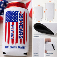 USA 250 Years Celebration Patriotic Gift - Personalized Can Cooler