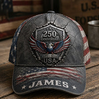 250th Anniversary United States Of America - Personalized Cap | Patriotic Vintage Gift For USA Lovers