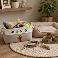 Custom Pets For Dog Lovers, Cat Lovers - Personalized Storage Basket | Cute Pet Lover Gift