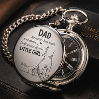 Father's Day Gifts, How Much Time Passes, I Will Always Be Your Little Girl - Personalized Pocket Watch - Gift For Dad
