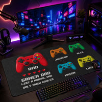 Gamer Dad Like A Normal Dad Only Much Cooler - Personalized Desk Mat | Funny Gamer Dad Gift