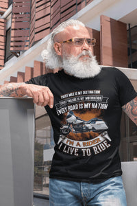 Personalized Biker Custom Photo T-Shirt – Motorcycle Rider Shirt, Unique Gift for Bikers - PSMN2DTS000038