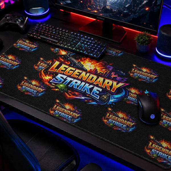 Custom Any Logo, For Him, Her, Gaming Lovers - Personalized Desk Mat | Cool Gamer Setup Gift For Men & Women