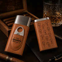 This Grandpa Belongs To Doodle Style - Personalized Cigar Case