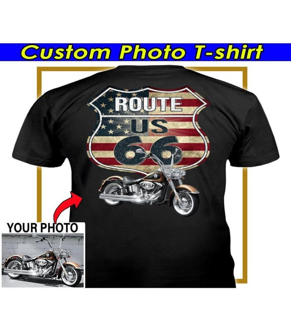 Personalized Motorcycle T-shirt, Motorcycle Custom Photo T-shirt, funny gift for Bikers - PSTG2DTS000005