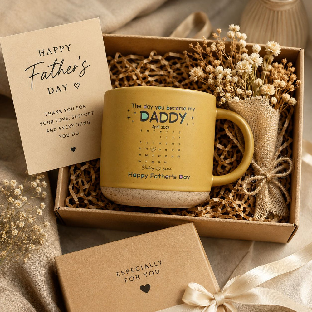 The Day You Became My Daddy - Personalized Mug | Heartwarming Gift For New Dad & Father’s Day