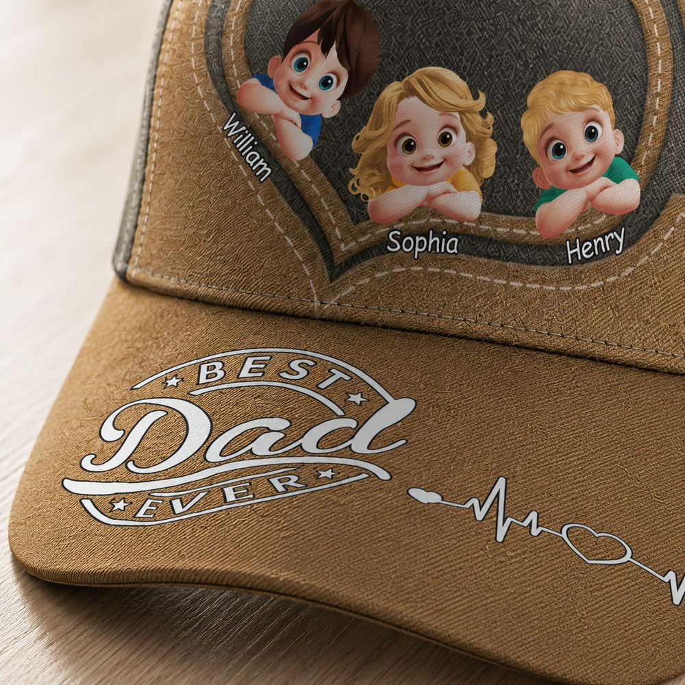 Best Dad Ever Tilting Head 3D - Personalized Cap