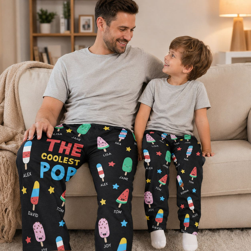 The Coolest Pop Father's Day - Personalized Lounge Pants