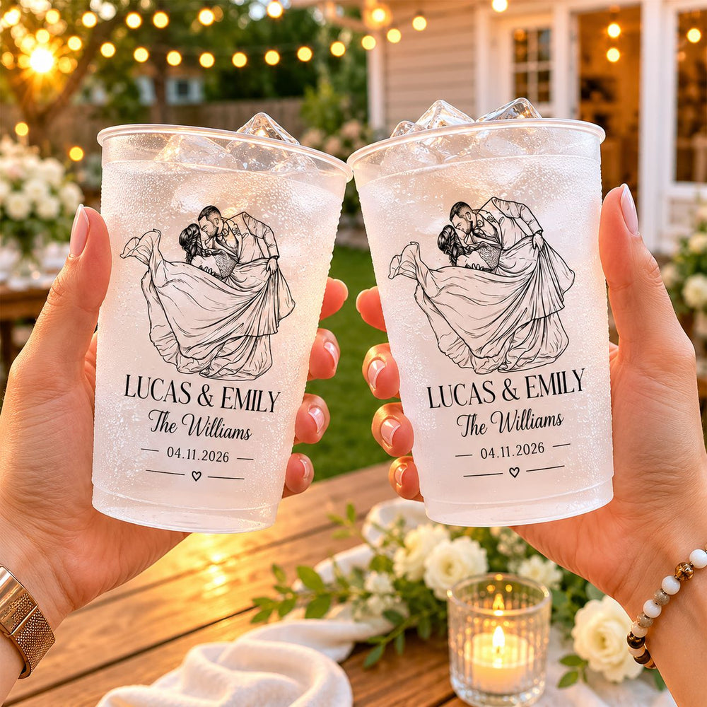 Custom Couples Photo Wedding Favors - Personalized Cups