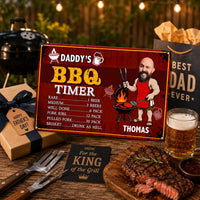 Dad BBQ Grill Funny Gift - Personalized Metal Sign
