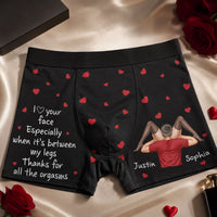 I Love Your Face Especially When It's Between My Legs - Personalized Men's Boxer Briefs