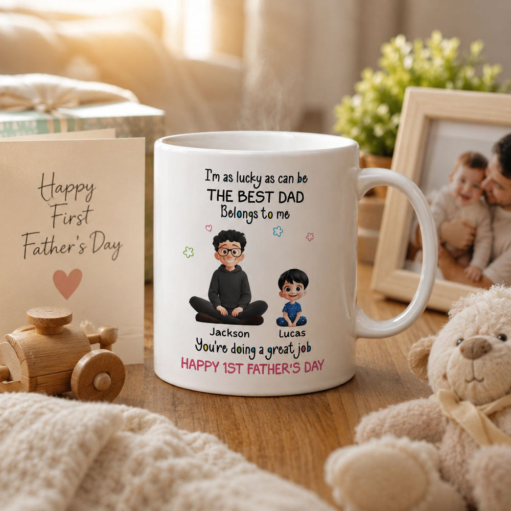 The Best Dad Belongs To Me - Personalized Mug