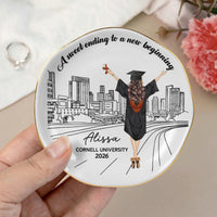 A Sweet Ending To A New Beginning Graduation Gift For Her - Personalized Jewelry Dish