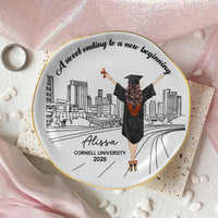 A Sweet Ending To A New Beginning Graduation Gift For Her - Personalized Jewelry Dish