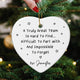 Custom Employee Appreciation Ornament - Heart Ceramic Coworker Gift
