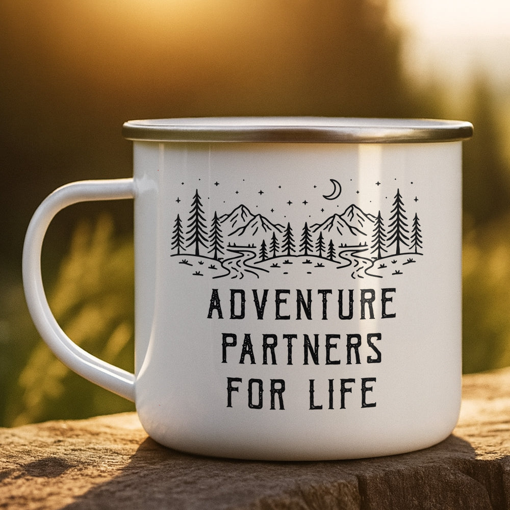 Adventure Partners For Life – Personalized Enamel Mug
