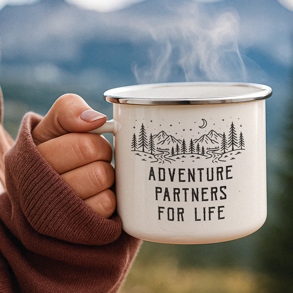 Adventure Partners For Life – Personalized Enamel Mug